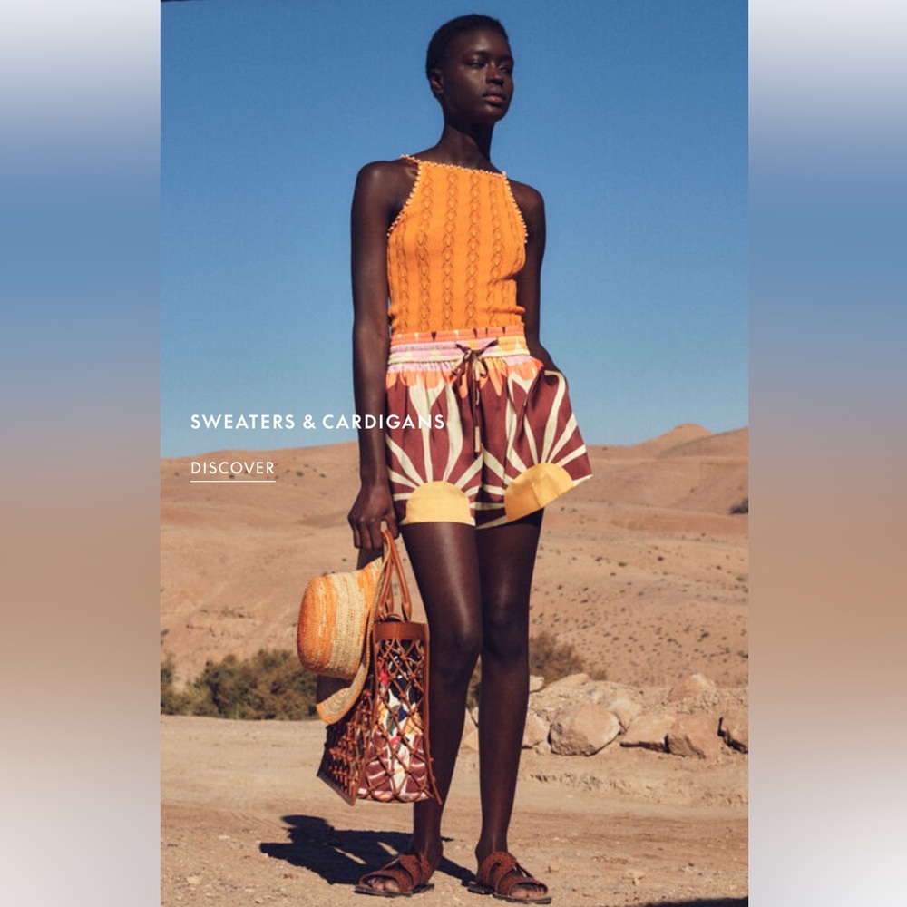 Sandro Louis Barthelemy Orange Bead-Embellished Crochet-Knit Lyocell-Blend Top